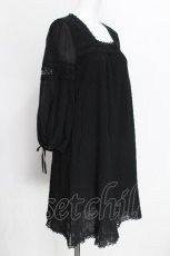 画像3: INGEBORG / レース切り替えシフォンワンピース 9 黒 S-26-07-11-028-LO-OP-HR-ZS (3)