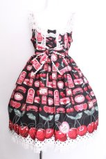 画像1: Angelic Pretty / Cherry Jam Labelジャンパースカート  黒 S-26-07-13-044-AP-OP-HR-ZS (1)