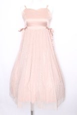 画像1: F i.n.t / サテンチュールキャミワンピース  ベージュ S-26-07-13-021-CA-OP-HR-ZS (1)