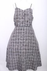 画像1: NieR Clothing / チェックキャミワンピース  グレー S-26-07-14-041-PU-OP-HR-ZS (1)