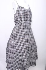 画像3: NieR Clothing / チェックキャミワンピース  グレー S-26-07-14-041-PU-OP-HR-ZS (3)