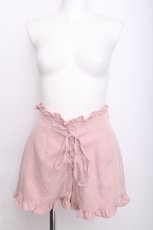 画像1: Ank Rouge / フロント編み上げフリルパンツ  ピンク S-26-07-14-059-CA-TO-HR-ZS (1)