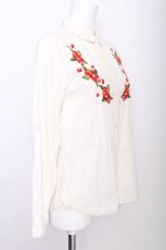 画像3: PINK HOUSE / さくらんぼ刺繍ブラウス  オフ S-26-07-14-011-LO-BL-HR-ZS (3)