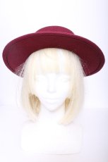 画像1: axes femme / 巻きバラレースカンカン帽  ワイン S-26-07-14-002-AX-AC-HR-ZS (1)
