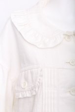 画像4: PINK HOUSE / ピンタックフリルジャケット  白 S-26-07-14-013-LO-JA-HR-ZS (4)