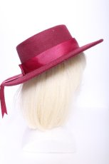 画像2: axes femme / 巻きバラレースカンカン帽  ワイン S-26-07-14-002-AX-AC-HR-ZS (2)