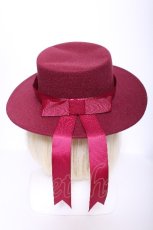 画像4: axes femme / 巻きバラレースカンカン帽  ワイン S-26-07-14-002-AX-AC-HR-ZS (4)