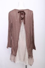 画像2: axes femme / バックシャントッパーカーデ  ブラウン S-26-07-14-026-AX-TO-HR-ZS (2)