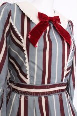 画像5: axes femme kawaii / レジメンワンピース  サックス S-26-07-16-033-AX-OP-TE-ZS (5)