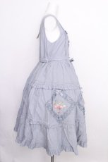 画像3: NyaNya（海外ロリータブランド） / Strawberry Flowers on thr Hill ジャンパースカート  サックス S-26-07-16-034-LO-OP-TE-ZS (3)