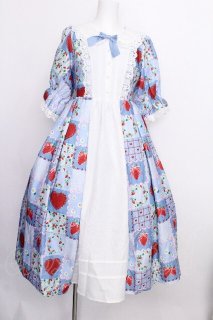 axes femme kawaii / ハピネスベリーワンピース サックス S-26-07-16