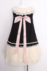 画像3: Grove Deer / Parallel Dolls Sweetジャンパースカート  黒×アイボリー S-26-07-16-040-LO-OP-TE-ZS (3)