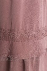 画像3: axes femme / レース切替ティアードスカート  茶 S-26-07-16-051-AX-SK-AS-ZS (3)