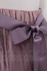 画像4: axes femme / リリー柄チュール刺繍スカート  ラベンダー S-26-07-16-052-AX-SK-AS-ZS (4)