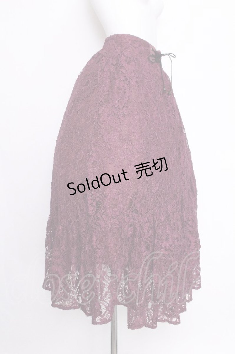 画像2: axes femme / 総レーススカート  ワイン S-26-07-16-053-AX-SK-AS-ZS (2)
