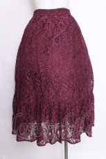 画像3: axes femme / 総レーススカート  ワイン S-26-07-16-053-AX-SK-AS-ZS (3)
