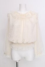 画像1: axes femme POETIQUE / 巻き薔薇シフォンブラウス  生成り S-26-07-16-008-AX-BL-TE-ZS (1)