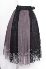 画像1: axes femme / レース×チュールスカート  黒 S-26-07-16-057-AX-SK-AS-ZS (1)