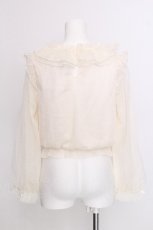 画像2: axes femme POETIQUE / 巻き薔薇シフォンブラウス  生成り S-26-07-16-008-AX-BL-TE-ZS (2)