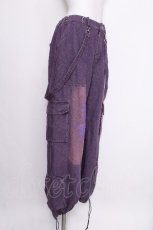 画像2: NieR Clothing / デニムカーゴパンツ  紫 S-26-07-16-060-PU-PA-AS-ZS (2)