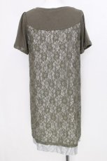 画像2: axes femme / バック切り替えカットチュニック  カーキ S-26-07-16-010-AX-TO-AS-ZS (2)