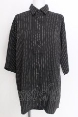 画像1: NieR Clothing / ストライプシャツ  黒ｘ白 S-26-07-16-016-PU-BL-AS-ZS (1)
