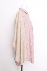 画像2: axes femme / /シャツ重ね着風チュニック  ピンクｘベージュ S-26-07-16-025-AX-TO-AS-ZS (2)