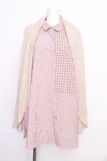 画像3: axes femme / /シャツ重ね着風チュニック  ピンクｘベージュ S-26-07-16-025-AX-TO-AS-ZS (3)