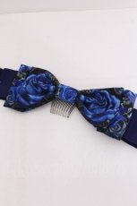 画像3: Enchantlic Enchantilly / 薔薇姫の王冠リボンバレッタ  青 S-26-07-16-003-LO-AC-TE-ZS (3)