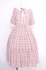 画像1: axes femme kawaii / プチローズ柄ワンピース  ピンク S-26-07-16-030-AX-OP-TE-ZS (1)