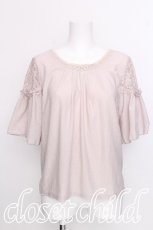 画像1: axes femme / レース切替カットソー  ピンク S-26-07-17-032-AX-BL-AS-ZS (1)