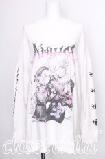 画像1: Amilige / BONDイラストプリントロングTシャツ  白 S-26-07-17-039-PU-TO-TE-ZS (1)