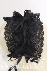 画像2: MARBLE / レースティアードヘッドドレス  黒 S-26-07-17-005-GO-AC-AS-ZS (2)