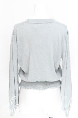 画像2: axes femme POETIQUE / ローズ刺繍ラメカーディガン  サックス S-26-07-17-041-AX-TO-AS-ZS (2)