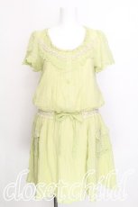 画像1: axes femme / バラレースワンピース  グリーン S-26-07-17-053-AX-OP-HR-ZS (1)