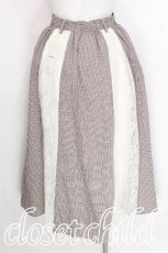 画像2: axes femme / レース切替ロングスカート  茶 S-26-07-17-061-AX-SK-AS-ZS (2)