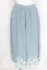 画像1: axes femme / 裾刺繍ワイドパンツ  サックス S-26-07-17-063-AX-PA-AS-ZS (1)