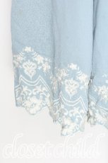 画像3: axes femme / 裾刺繍ワイドパンツ  サックス S-26-07-17-063-AX-PA-AS-ZS (3)