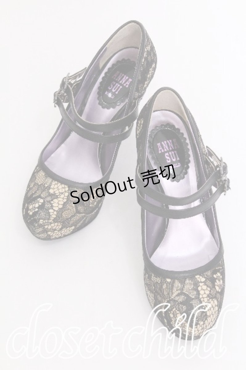 画像1: ANNA SUI / シューズ 3 オフｘ黒 S-26-07-17-013-PU-SH-AS-ZS (1)