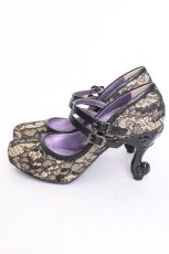 画像2: ANNA SUI / シューズ 3 オフｘ黒 S-26-07-17-013-PU-SH-AS-ZS (2)