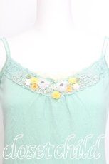 画像3: axes femme / オーガンジーフラワーキャミソール  ミント S-26-07-17-023-AX-TO-HR-ZS (3)