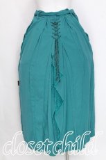 画像2: Ozz oneste / レイヤード入袴風ロングスカート  グリーン S-26-07-19-031-OO-SK-SZ-ZS (2)