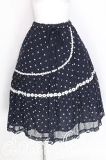 画像1: Jane Marple / Sprinkled flowers レーストリミングスカート M ネイビー S-26-07-19-043-JM-SK-SZ-ZS (1)