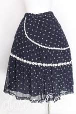 画像2: Jane Marple / Sprinkled flowers レーストリミングスカート M ネイビー S-26-07-19-043-JM-SK-SZ-ZS (2)
