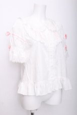 画像3: Kurumi Collaboration / KRハナジゴスリーブワンピース S 白 S-26-07-19-1057-LO-OP-HR-ZS (3)