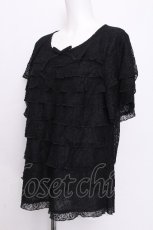 画像4: INGEBORG / 総レースティアードトップス  黒 S-26-07-19-1040-LO-TO-HR-ZS (4)