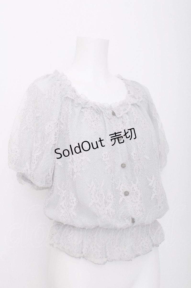 画像3: axes femme / 総レースプルオーバー  サックス S-26-07-19-1042-AX-TO-AS-ZS (3)