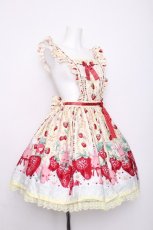 画像3: Angelic Pretty / Little Bunny Strawberryエプロン風スカート  イエロー S-26-07-19-1050-AP-SK-AS-ZS (3)