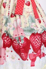 画像5: Angelic Pretty / Little Bunny Strawberryエプロン風スカート  イエロー S-26-07-19-1050-AP-SK-AS-ZS (5)
