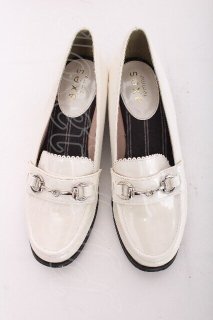 axes femme / ビット付きローファー M 白 S-26-07-19-1025-AX-SH-AS-ZS